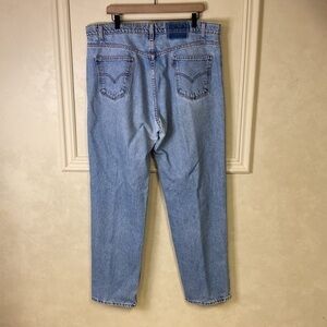 Vintage 90s Levis 550 Mens 39x33 Relaxed Fit Orange Tab Denim Jeans Blue